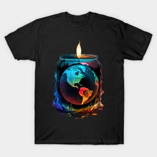 Illuminate Earth: A Candle for Change T-Shirt